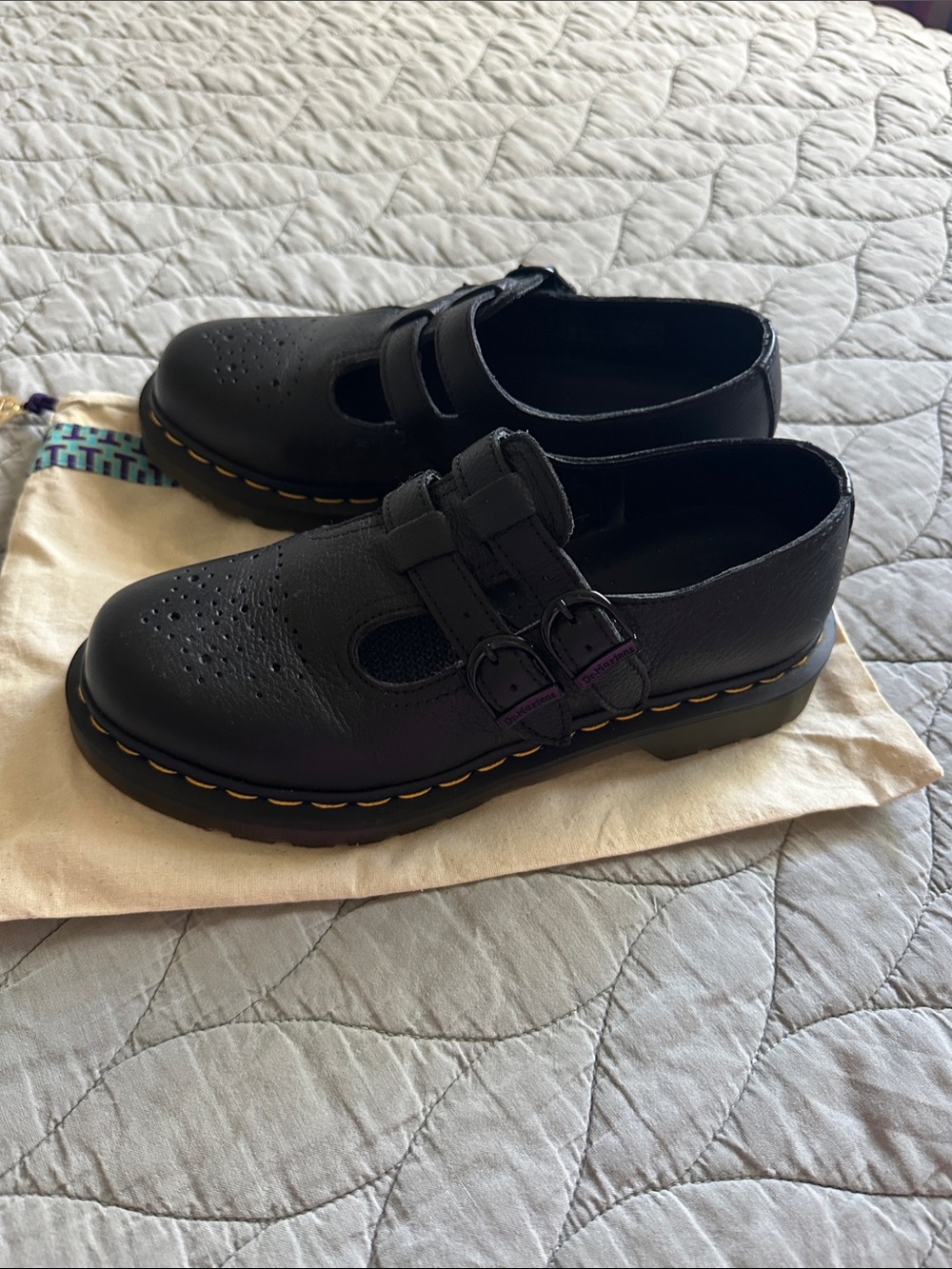 Dr. Martens size US 7 Black Double-Buckle Mary Jane Shoes for women, like new